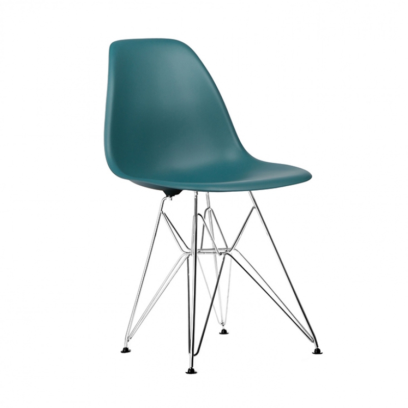 SILLA EAMES PATA METAL CROMADA