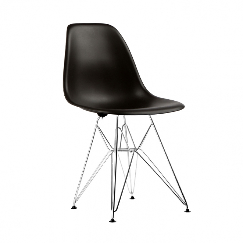 SILLA EAMES PATA METAL CROMADA
