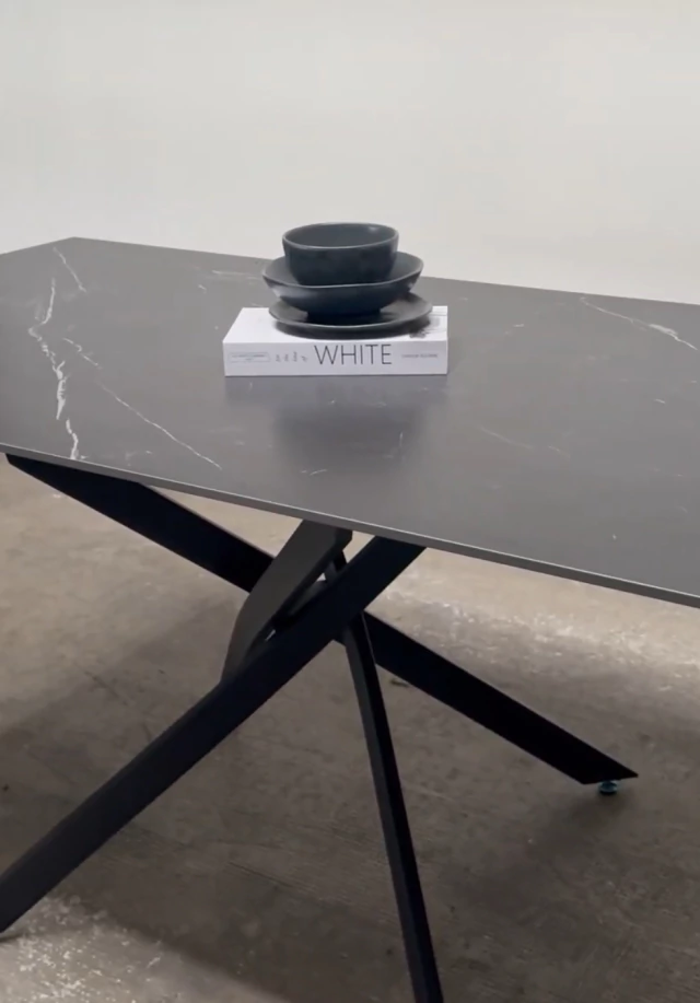 MESA OUTFIELD PIEDRA SINTERIZADA 160 X 90 CM