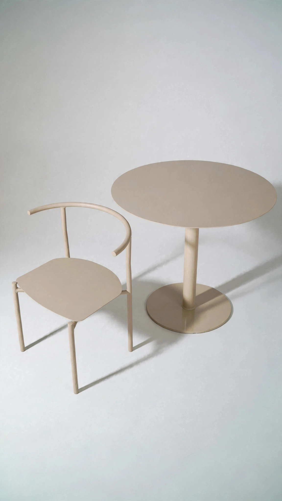 MESA BAR TAPA CHAPA REDONDA / CUADRADA 70/60 CM BASE TORTA